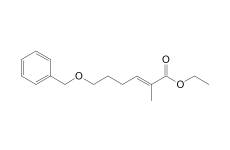 (E)-2-methyl-6-phenylmethoxy-2-hexenoic acid ethyl ester