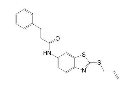 N-[2-(allylsulfanyl)-1,3-benzothiazol-6-yl]-3-phenylpropanamide