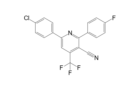 6-(4-chlorophenyl)-2-(4-fluorophenyl)-4-(trifluoromethyl)-3-pyridinecarbonitrile