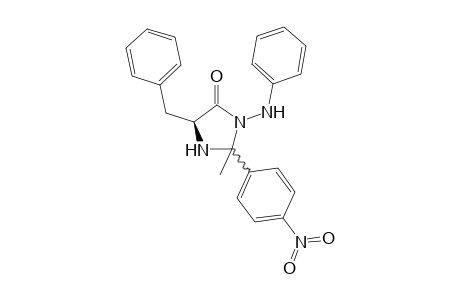 (5S)-2-methyl-2-(4-nitrophenyl)-3-phenylazanyl-5-(phenylmethyl)imidazolidin-4-one
