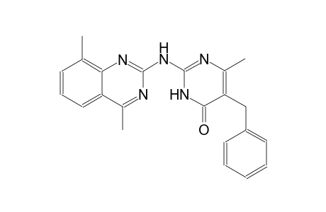4(3H)-pyrimidinone, 2-[(4,8-dimethyl-2-quinazolinyl)amino]-6-methyl-5-(phenylmethyl)-
