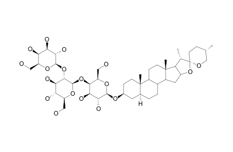 TERRESTROSIN-A;(25R)-5-ALPHA-SPIROSTAN-3-BETA-OL-3-O-BETA-D-GALACTOPYRANOSYL-(1->2)-BETA-D-GLUCOPYRANOSYL-(1->4)-BETA-D-GALACTOPYRANOSIDE