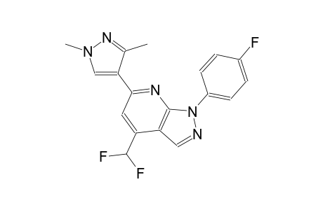 1H-pyrazolo[3,4-b]pyridine, 4-(difluoromethyl)-6-(1,3-dimethyl-1H-pyrazol-4-yl)-1-(4-fluorophenyl)-