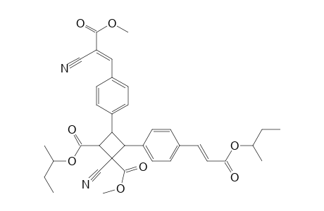 1,2-Cyclobutanedicarboxylic acid, 1-cyano-3-[4-(2-cyano-3-methoxy-3-oxo-1-propenyl)phenyl]-4-[4-[3-(1-methylpropoxy)-3-oxo-1-propenyl]phenyl]-, 1-methyl 2-(1-methylpropyl) ester