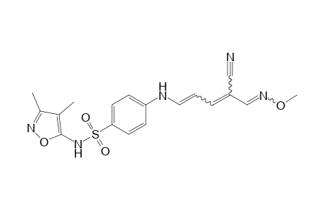 {3-{p-[(3,4-dimethyl-5-isoxazolyl)sulfonamido]anilino}allylidene}malonaldehydonitrile, O-methyloxime