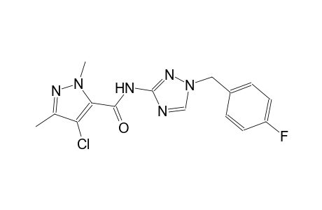 4-chloro-N-[1-(4-fluorobenzyl)-1H-1,2,4-triazol-3-yl]-1,3-dimethyl-1H-pyrazole-5-carboxamide