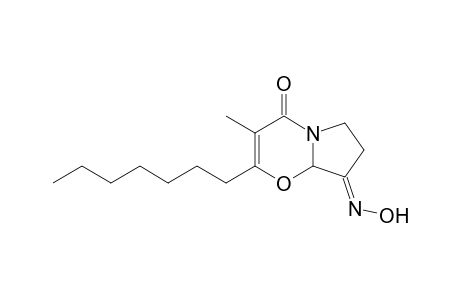 2-Heptyl-6,7-dihydro-3-methyl-4H-pyrrolo[2,1-b][1,3]oxazine-4,8(8aH)-dione 8-oxime