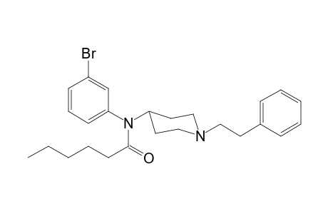 N-(3-Bromophenyl)-N-[1-(2-phenylethyl)piperidin-4-yl]hexanamide