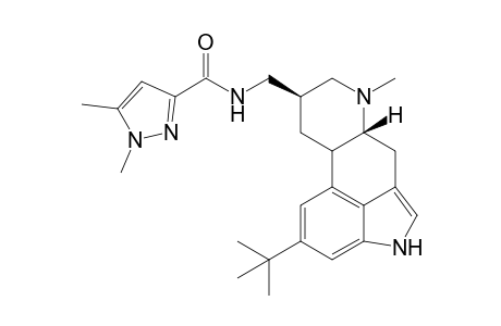 6-Methyl-8.beta.-(1,5-dimethyl-1H-3-pyrazoyl)aminomethyl-13-tert-butyl-ergoline