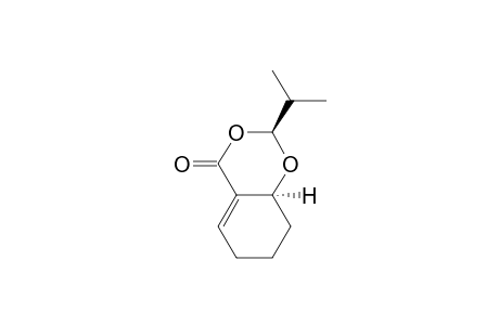 4H-1,3-Benzodioxin-4-one, 6,7,8,8a-tetrahydro-2-(1-methylethyl)-, (2S-trans)-