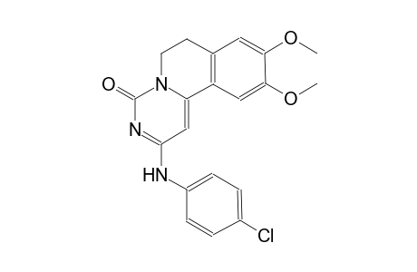 2-(4-chloroanilino)-9,10-dimethoxy-6,7-dihydro-4H-pyrimido[6,1-a]isoquinolin-4-one