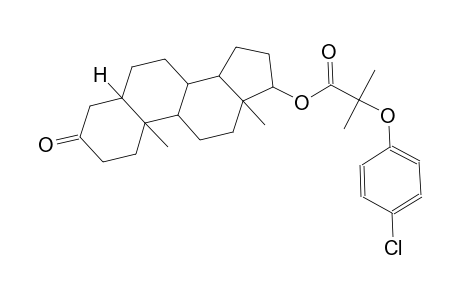 propanoic acid, 2-(4-chlorophenoxy)-2-methyl-, (5alpha)-3-oxoandrostan-17-yl ester