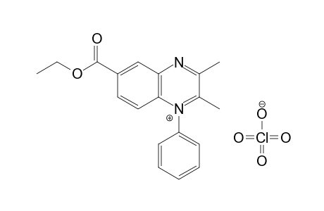 6-carboxy-2,3-dimethyl-1-phenylquinoxalinium perchloride, ethyl ester