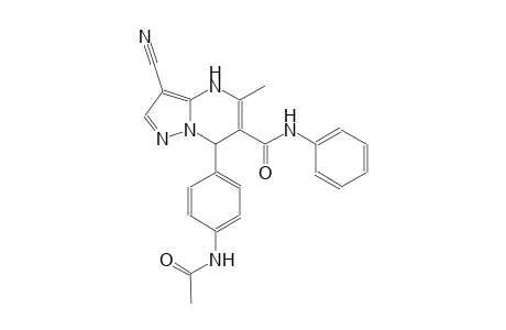 pyrazolo[1,5-a]pyrimidine-6-carboxamide, 7-[4-(acetylamino)phenyl]-3-cyano-4,7-dihydro-5-methyl-N-phenyl-