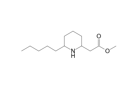 2-[(Methoxycarbonyl)methyl]-6-pentylpiperidine