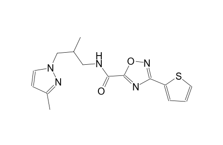 N-[2-methyl-3-(3-methyl-1H-pyrazol-1-yl)propyl]-3-(2-thienyl)-1,2,4-oxadiazole-5-carboxamide