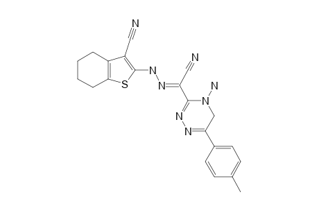 4-AMINO-6-(4-METHYLPHENYL)-3-[ALPHA-(3-CYANO-2-HYDRAZO-4,5,6,7-TETRA-HYDROBENZO-[B]-THIOPHENE)-ACETONITRILO]-1,2,4-TRIAZINE