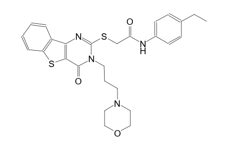 N-(4-ethylphenyl)-2-({3-[3-(4-morpholinyl)propyl]-4-oxo-3,4-dihydro[1]benzothieno[3,2-d]pyrimidin-2-yl}sulfanyl)acetamide