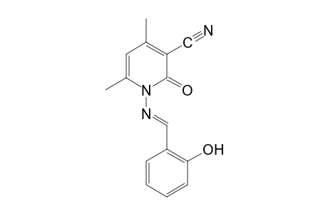 1,2-dihydro-4,6-dimethyl-2-oxo-1-(salicylideneamino)nicotinonitrile