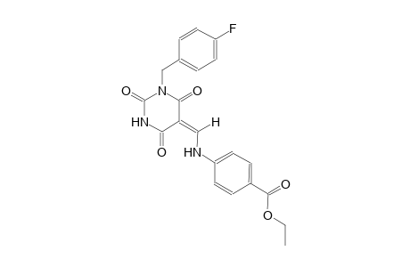 ethyl 4-{[(E)-(1-(4-fluorobenzyl)-2,4,6-trioxotetrahydro-5(2H)-pyrimidinylidene)methyl]amino}benzoate