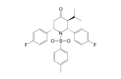 N-(4-METHYLPHENYL)-SULFONYL-T(3)-ISOPROPYL-R(2),C(6)-BIS-(PARA-FLUOROPHENYL)-PIPERIDIN-4-ONE