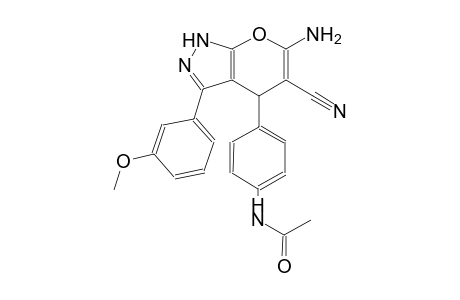 N-{4-[6-amino-5-cyano-3-(3-methoxyphenyl)-1,4-dihydropyrano[2,3-c]pyrazol-4-yl]phenyl}acetamide