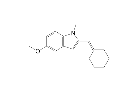 1H-Indole, 2-(cyclohexylidenemethyl)-5-methoxy-1-methyl-
