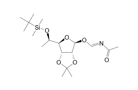 Acetic acid, anhydride with N-[6-deoxy-5-O-[(1,1-dimethylethyl)dimethylsilyl]-2,3-O-(1-methylethylidene)-.beta.-D-allofuranosyl]methanimidic acid, (Z)-
