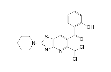 (5-Dichloromethyl-2-piperidin-1-yl-thiazolo[4,5-b]pyridin-6-yl)-(2-hydroxy-phenyl)-methanone
