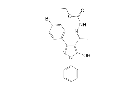 Ethyl 2-{1-[3-(4-bromophenyl)-5-hydroxy-1-phenyl-1H-pyrazol-4-yl]ethylidene}hydrazinecarboxylate
