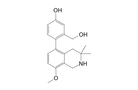 5-[(2'-Hydroxymethyl-4'-hydroxy)phenyl)]-3,3-dimethyl-8-methoxy-1,2,3,4-tetrahydroisoquinoline