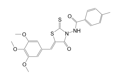 4-methyl-N-[(5Z)-4-oxo-2-thioxo-5-(3,4,5-trimethoxybenzylidene)-1,3-thiazolidin-3-yl]benzamide