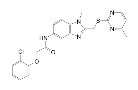 acetamide, 2-(2-chlorophenoxy)-N-[1-methyl-2-[[(4-methyl-2-pyrimidinyl)thio]methyl]-1H-benzimidazol-5-yl]-