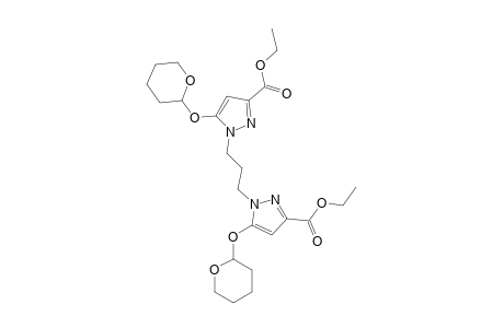 1-[3-(3-carbethoxy-5-tetrahydropyran-2-yloxy-pyrazol-1-yl)propyl]-5-tetrahydropyran-2-yloxy-pyrazole-3-carboxylic acid ethyl ester