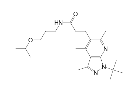 1H-pyrazolo[3,4-b]pyridine-5-propanamide, 1-(1,1-dimethylethyl)-3,4,6-trimethyl-N-[3-(1-methylethoxy)propyl]-