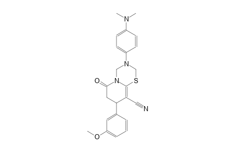 2H,6H-pyrido[2,1-b][1,3,5]thiadiazine-9-carbonitrile, 3-[4-(dimethylamino)phenyl]-3,4,7,8-tetrahydro-8-(3-methoxyphenyl)-6-oxo-