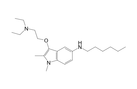 {3-[2-(Diethylamino)ethoxy]-1,2-dimethyl-1H-indol-5-yl}hexylamine