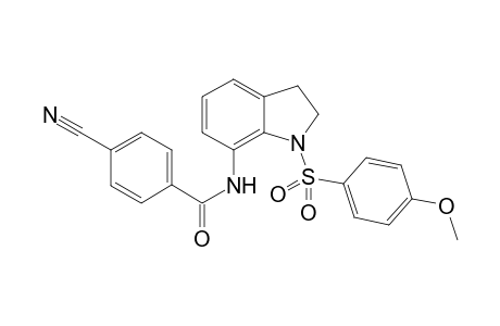 4-Cyano-N-[1-(4-methoxy-benzenesulfonyl)-2,3-dihydro-1H-indol-7-yl]-benzamide