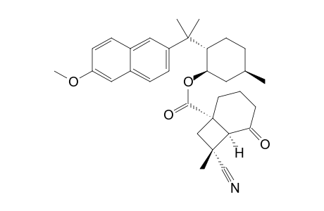 (1S,6S,7R)-(1R,2S,5R)-2-(2-(6-methoxy-naphthalen-2-yl)-propan-2-yl)-5-methylcyclohexyl7-cyano-7-methyl-5-oxobicyclo[4.2.0]octane-1-carboxylate