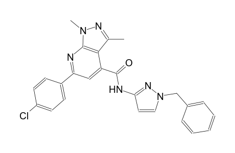 N-(1-benzyl-1H-pyrazol-3-yl)-6-(4-chlorophenyl)-1,3-dimethyl-1H-pyrazolo[3,4-b]pyridine-4-carboxamide
