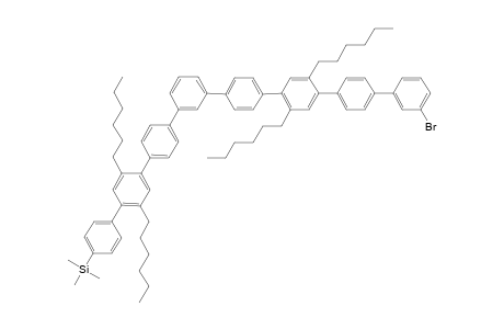 4-Trimethylsilyl-3"'-bromo-1-[4-(4-phenyl-3,6-dihexylphenyl)phenyl]benzene dimer