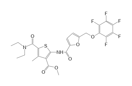 methyl 5-[(diethylamino)carbonyl]-4-methyl-2-({5-[(2,3,4,5,6-pentafluorophenoxy)methyl]-2-furoyl}amino)-3-thiophenecarboxylate