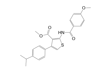 methyl 4-(4-isopropylphenyl)-2-[(4-methoxybenzoyl)amino]-3-thiophenecarboxylate