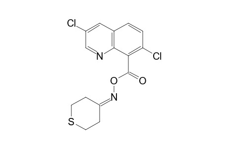 4H-Thiopyran-4-one, tetrahydro-, O-[(3,7-dichloro-8-quinolinyl)carbonyl]oxime