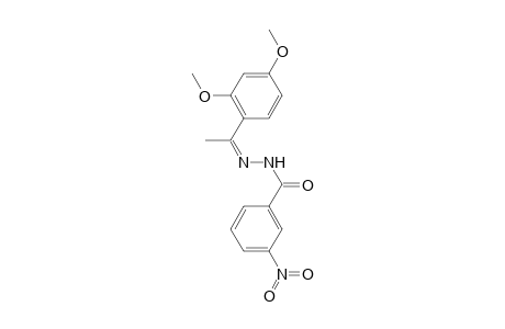 Benzhydrazide, 3-nitro-N2-[1-(2, 4-dimethoxyphenyl)ethylideno]-