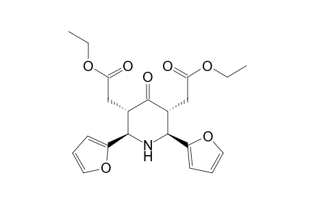 Diethyl 2,2'-[(2R*,3S*,5R*,6S*)-2,6-Di-2-furyl-4-oxopiperidine-3,5-diyl]diacetate