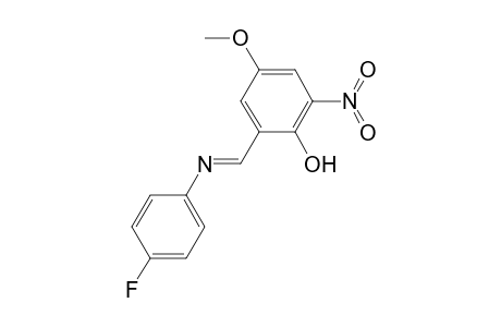 Phenol, 2-(4-fluorophenylimino)methyl-4-methoxy-6-nitro-