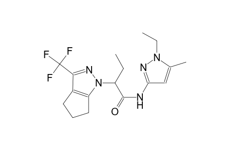 N-(1-ethyl-5-methyl-1H-pyrazol-3-yl)-2-(3-(trifluoromethyl)-5,6-dihydrocyclopenta[c]pyrazol-1(4H)-yl)butanamide