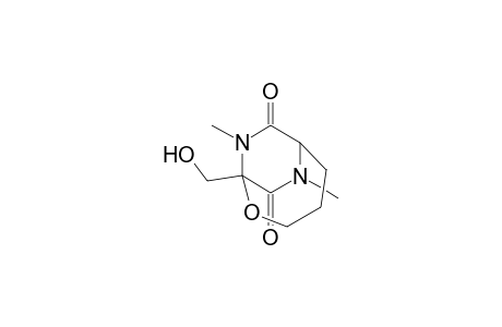 2-Oxa-7,9-diazabicyclo[4.2.2]decane-8,10-dione, 1-(hydroxymethyl)-7,9-dimethyl-, cis-(.+-.)-