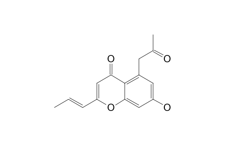 SIAMCHROMENE_E;7-HYDROXY-5-(2-OXOPROPYL)-2-((E)-PROP-1-ENYL)-4-H-CHROMEN-4-ONE